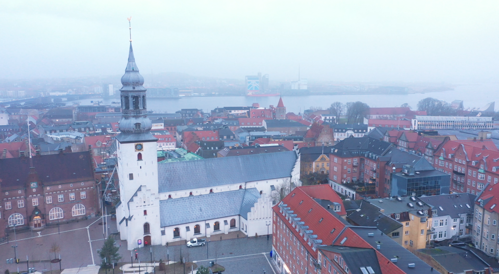 Aalborg Domkirke Budolfi set fra luften