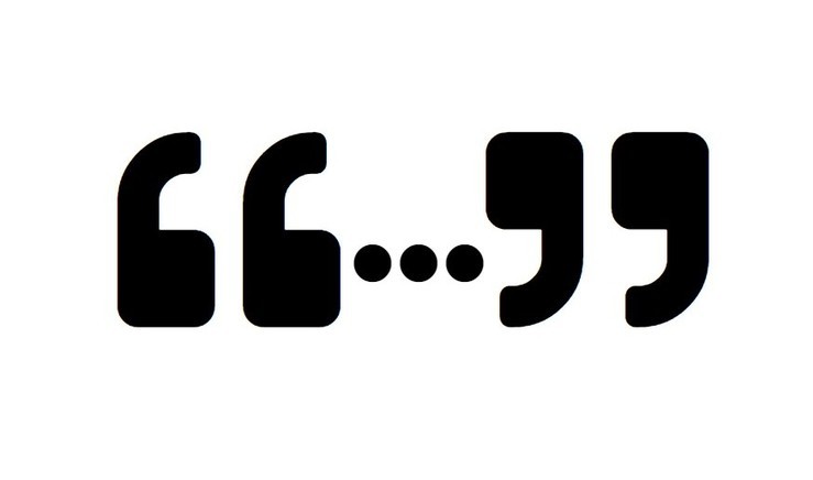Citationstegn omkring tre punktummer