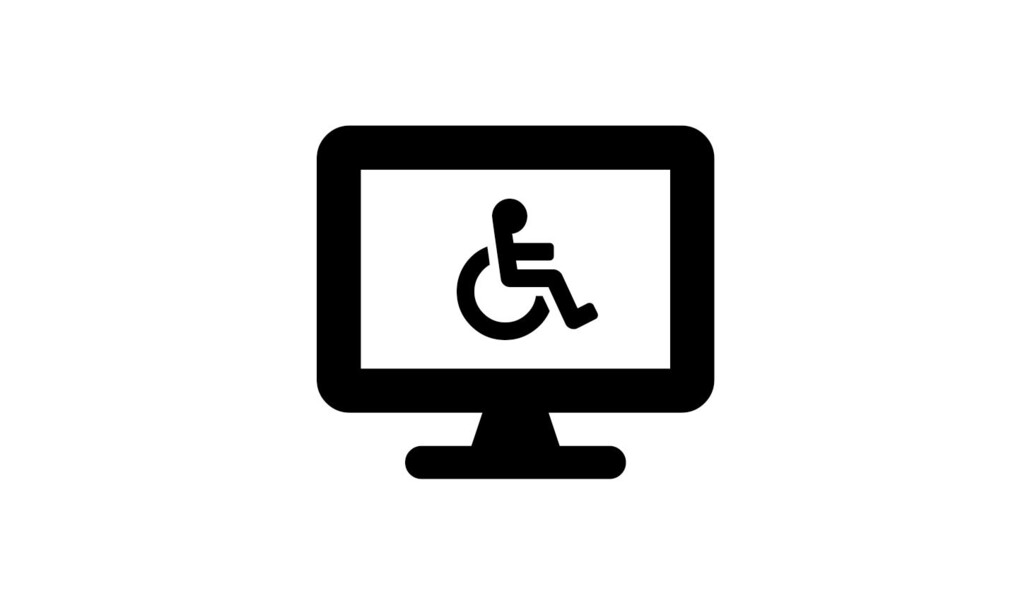 Ikon af handicap-ikon på skærm